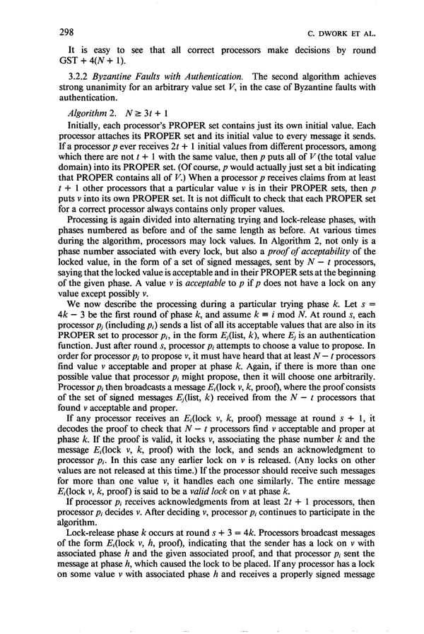 Consensus in the Presence of Partial Synchrony - Page 11