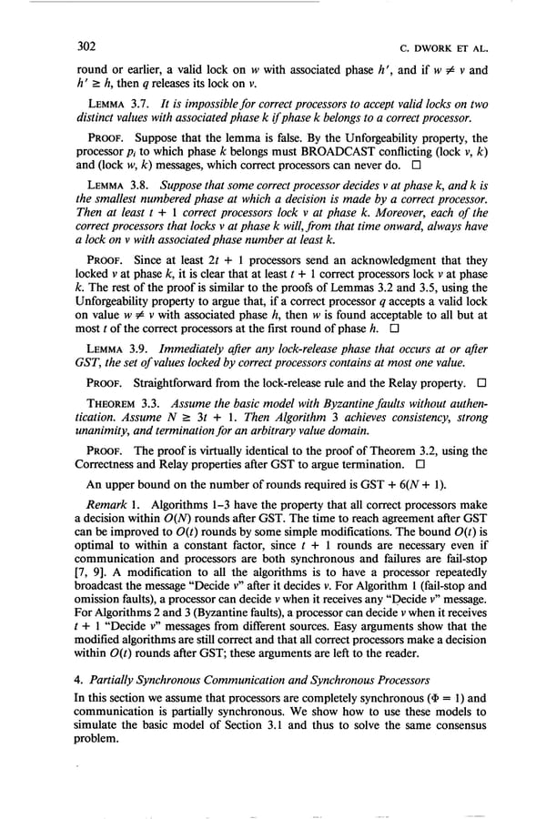 Consensus in the Presence of Partial Synchrony - Page 15