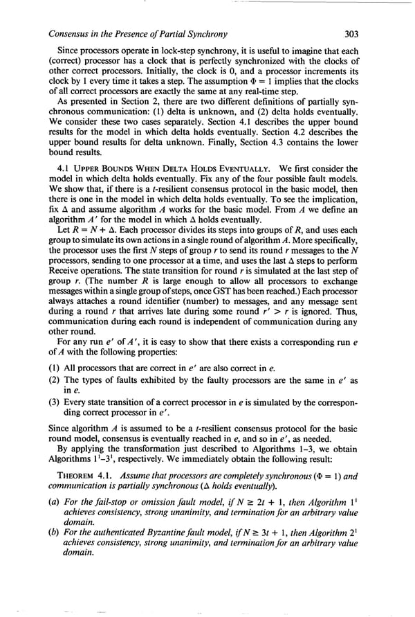 Consensus in the Presence of Partial Synchrony - Page 16