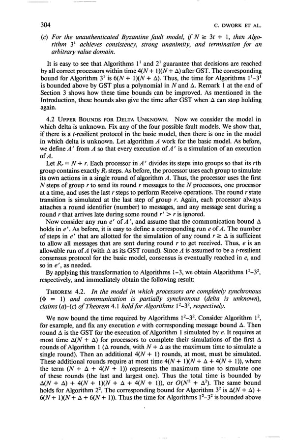 Consensus in the Presence of Partial Synchrony - Page 17