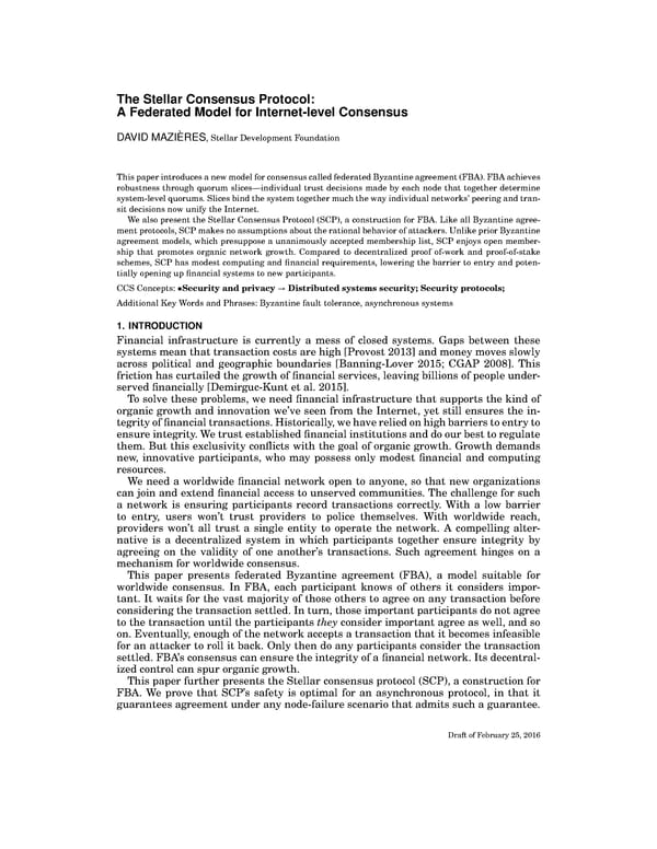 The Stellar Consensus Protocol - Page 2