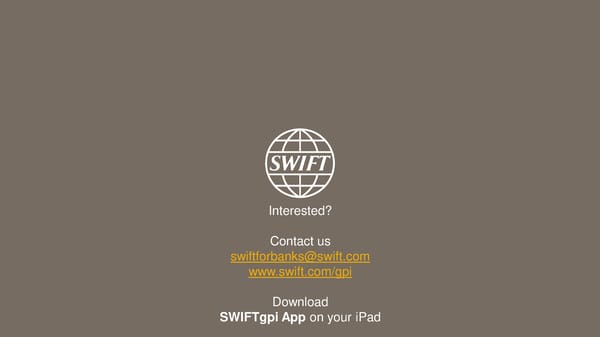 The SWIFT global payments innovation initiative - Page 15